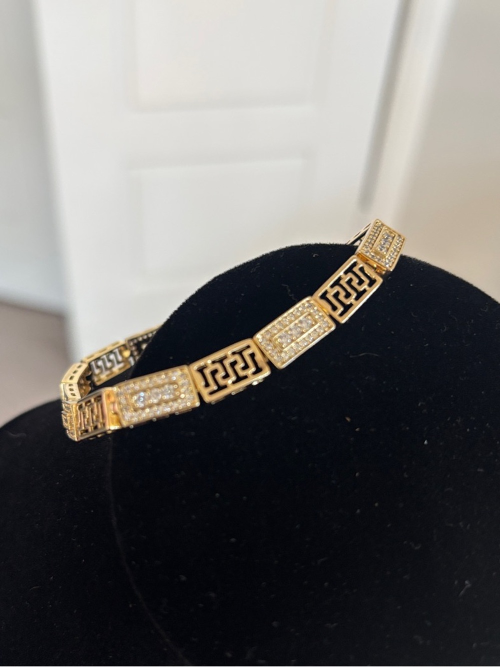 Gold-Tone Crystal Link Bracelet